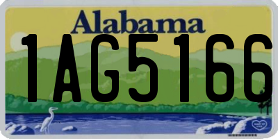 AL license plate 1AG5166