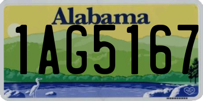 AL license plate 1AG5167