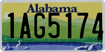 AL license plate 1AG5174