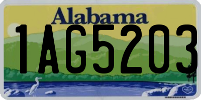 AL license plate 1AG5203