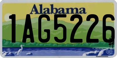 AL license plate 1AG5226