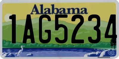 AL license plate 1AG5234