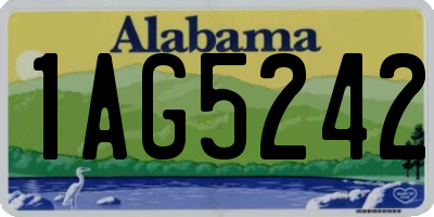 AL license plate 1AG5242
