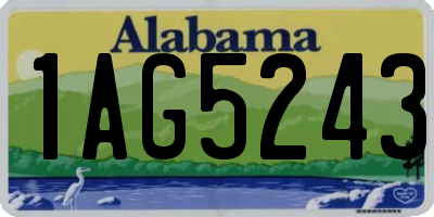AL license plate 1AG5243
