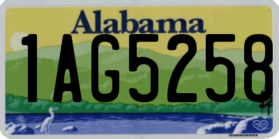 AL license plate 1AG5258