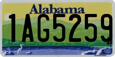 AL license plate 1AG5259