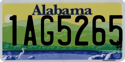 AL license plate 1AG5265