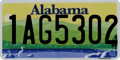 AL license plate 1AG5302