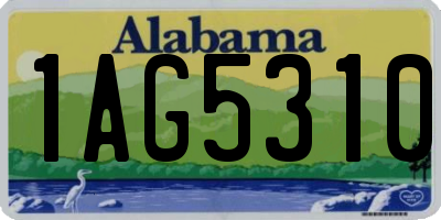 AL license plate 1AG5310