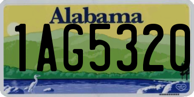 AL license plate 1AG5320
