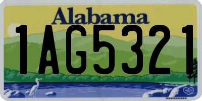 AL license plate 1AG5321