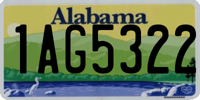 AL license plate 1AG5322