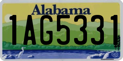 AL license plate 1AG5331