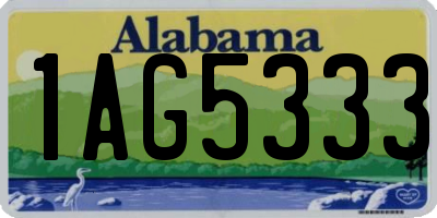AL license plate 1AG5333