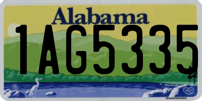AL license plate 1AG5335