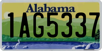 AL license plate 1AG5337