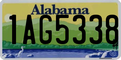 AL license plate 1AG5338