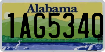 AL license plate 1AG5340