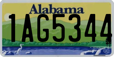 AL license plate 1AG5344