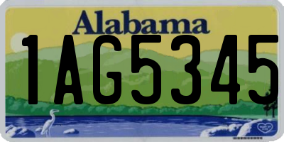 AL license plate 1AG5345
