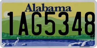 AL license plate 1AG5348
