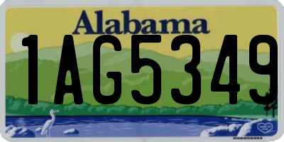 AL license plate 1AG5349
