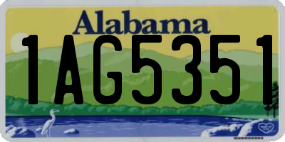 AL license plate 1AG5351