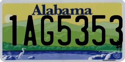 AL license plate 1AG5353
