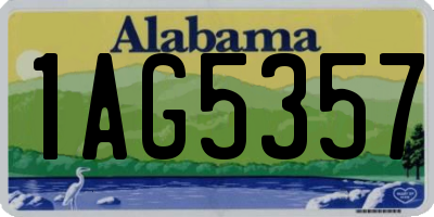 AL license plate 1AG5357