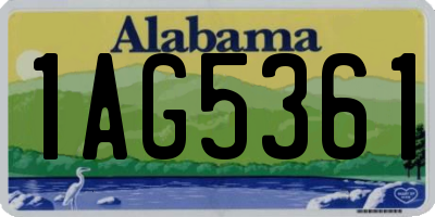 AL license plate 1AG5361