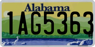 AL license plate 1AG5363