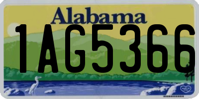 AL license plate 1AG5366