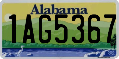 AL license plate 1AG5367