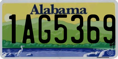 AL license plate 1AG5369