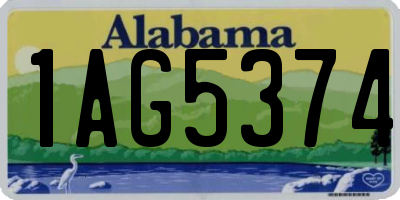 AL license plate 1AG5374