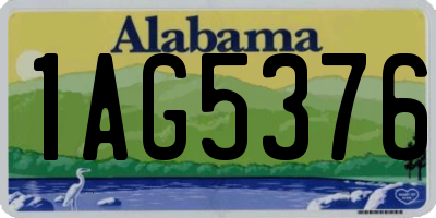 AL license plate 1AG5376
