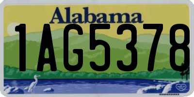 AL license plate 1AG5378