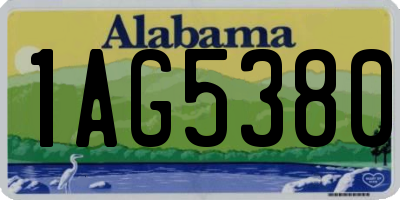 AL license plate 1AG5380