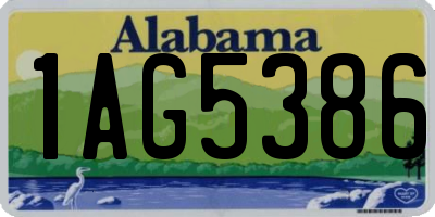 AL license plate 1AG5386