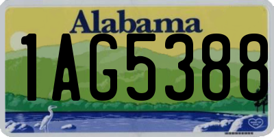 AL license plate 1AG5388
