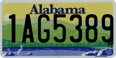 AL license plate 1AG5389