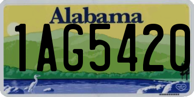 AL license plate 1AG5420