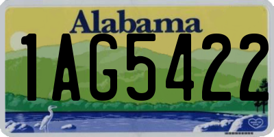 AL license plate 1AG5422