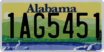 AL license plate 1AG5451