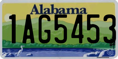 AL license plate 1AG5453