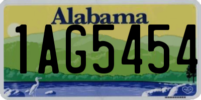 AL license plate 1AG5454
