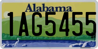 AL license plate 1AG5455