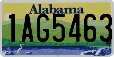 AL license plate 1AG5463