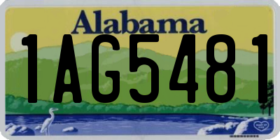 AL license plate 1AG5481