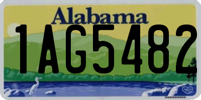 AL license plate 1AG5482